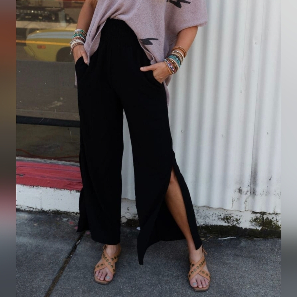Black Wide-Leg Pants